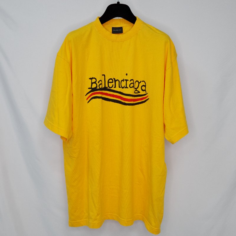 Balenciaga 巴黎世家 Political Campaign黃色手寫體 刺繡標誌 上衣-0