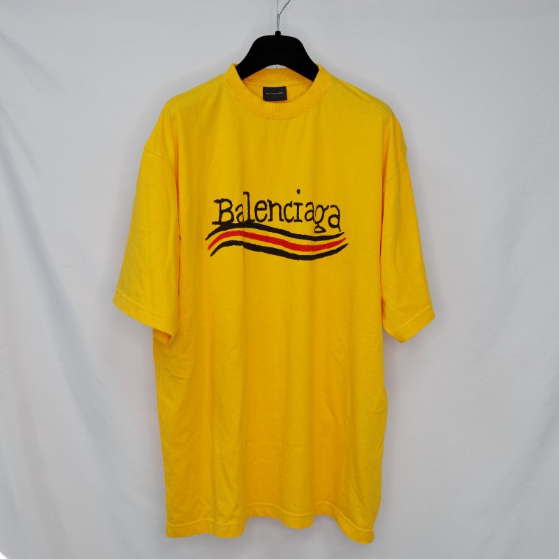 Balenciaga 巴黎世家 Political Campaign黃色手寫體 刺繡標誌 上衣-1