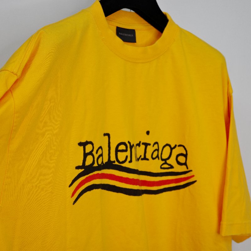 Balenciaga 巴黎世家 Political Campaign黃色手寫體 刺繡標誌 上衣-3