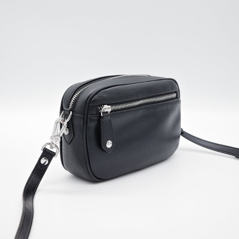 Vivienne Westwood 西太后 Anna 黑色 粒面仿皮 相機包 斜背包-3