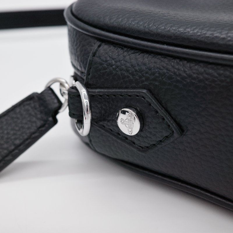 Vivienne Westwood 西太后 Anna 黑色 粒面仿皮 相機包 斜背包-7