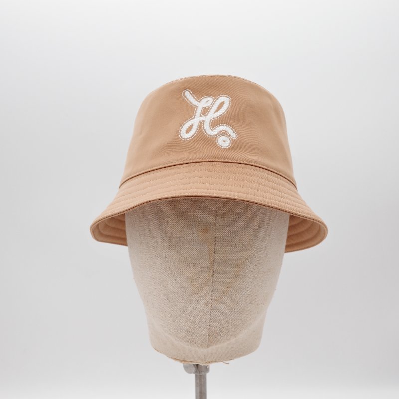 Hermes愛馬仕 經典標誌 米色 棉質 漁夫帽-3