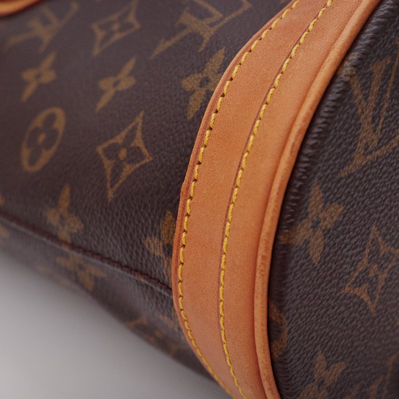 Louis Vuitton 路易威登Petit Bucket PM 經典 老花 帆布牛皮 單肩包 水桶包 肩背包-6