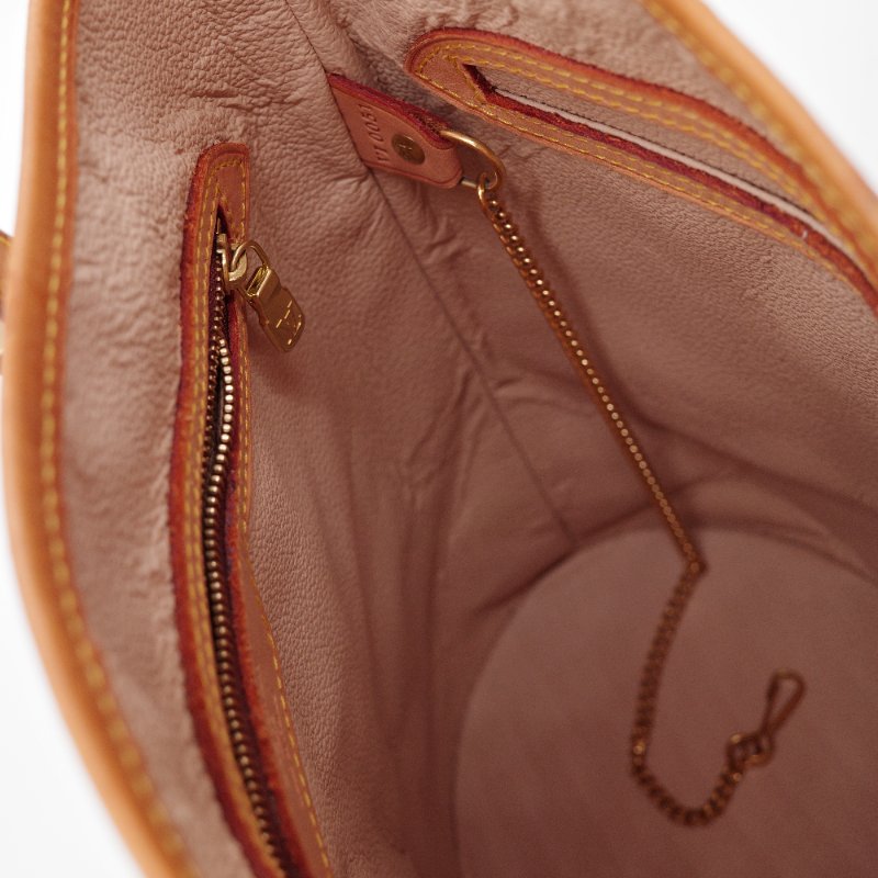 Louis Vuitton 路易威登Petit Bucket PM 經典 老花 帆布牛皮 單肩包 水桶包 肩背包-12