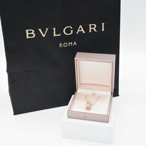 Bvlgari寶格麗 Parentesi 18K 玫瑰金 鑲鑽項鍊