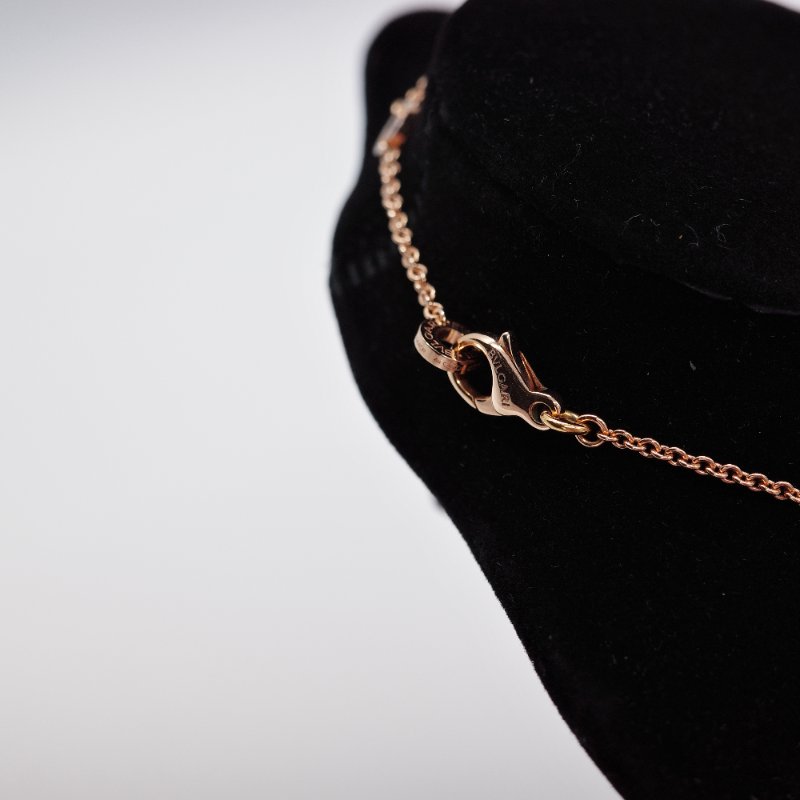 Bvlgari寶格麗 Parentesi 18K 玫瑰金 鑲鑽項鍊-8