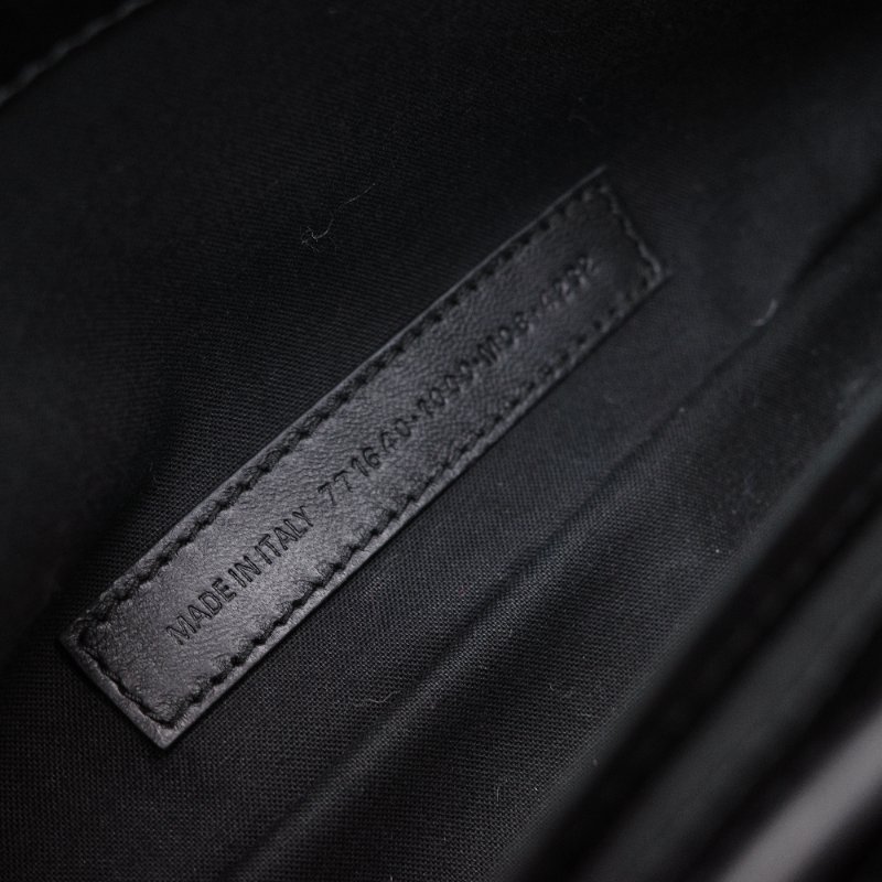 Balenciaga 巴黎世家 Le Cagole Sling S 黑色 亮面皺褶小羊皮 肩背包-22