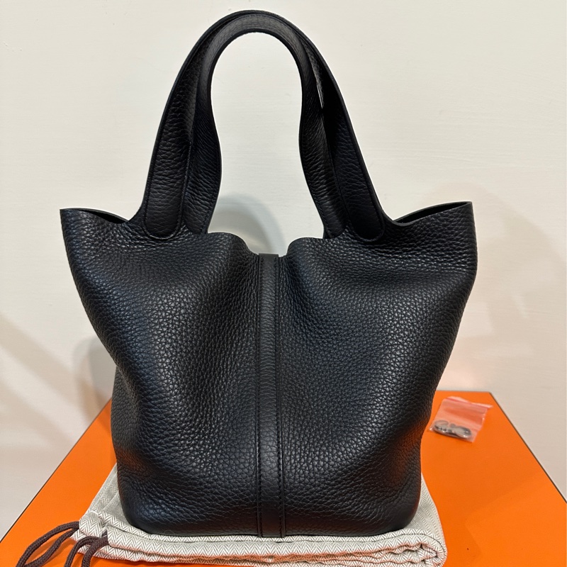 Hermes Picotin 22 黑銀W刻（極新二手、全配、美國專櫃購入）-1