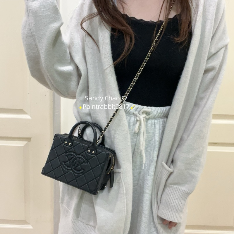 ෆ Chanel手提盒子包mini🈶發票-3