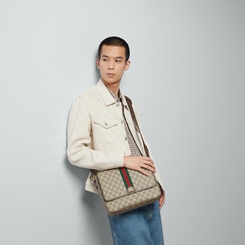 Gucci 男士 OPHIDIA 中號雙G單肩包均碼碼中號、28cm*8cm*22cm-7