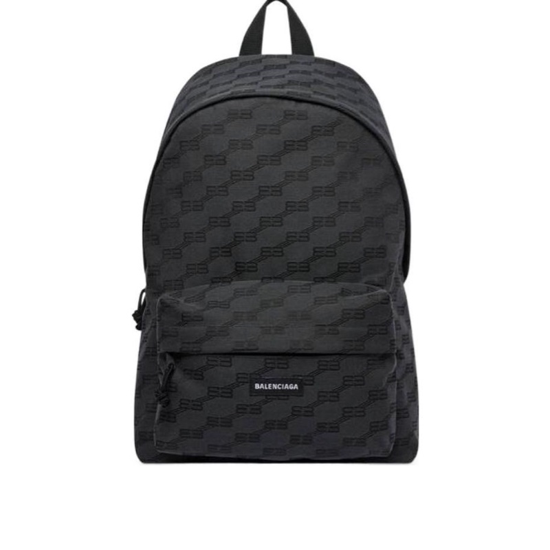 Balenciaga 男士 BB MONOGRAM SIGNATURE中號提花帆布雙肩包均碼碼常規、34.8cm*19.8cm*47cm-0