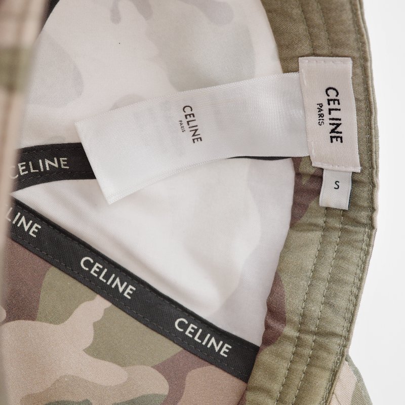 Celine 思琳 Triomphe 凱旋門 迷彩色 棉質斜紋布 棒球帽-12