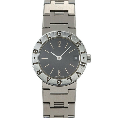 寶格麗 BB23SS 女士腕錶，日期顯示，黑色石英錶