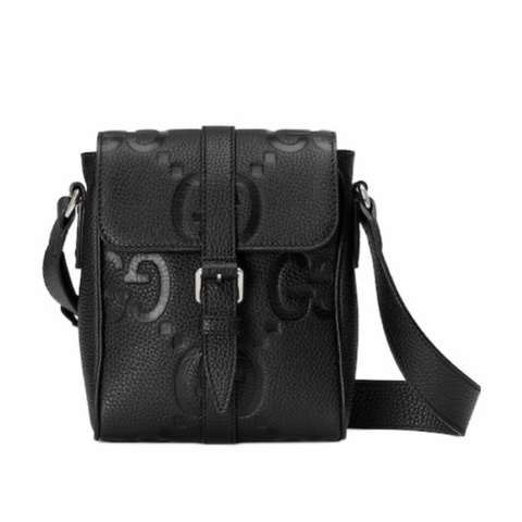 Gucci 男士 JUMBO GG 小號翻蓋單肩包均碼碼小號、18.5cm*4.5cm*14.5cm
