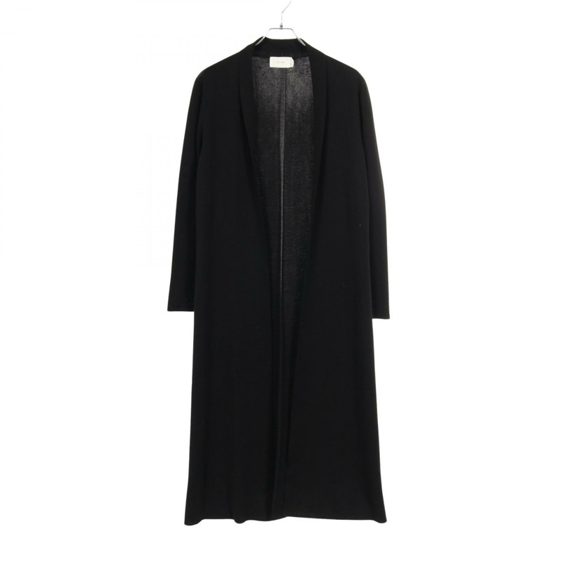 THE ROW 羊絨真絲混紡黑色開襟衫 5669-F457 #XS 二手女款-0