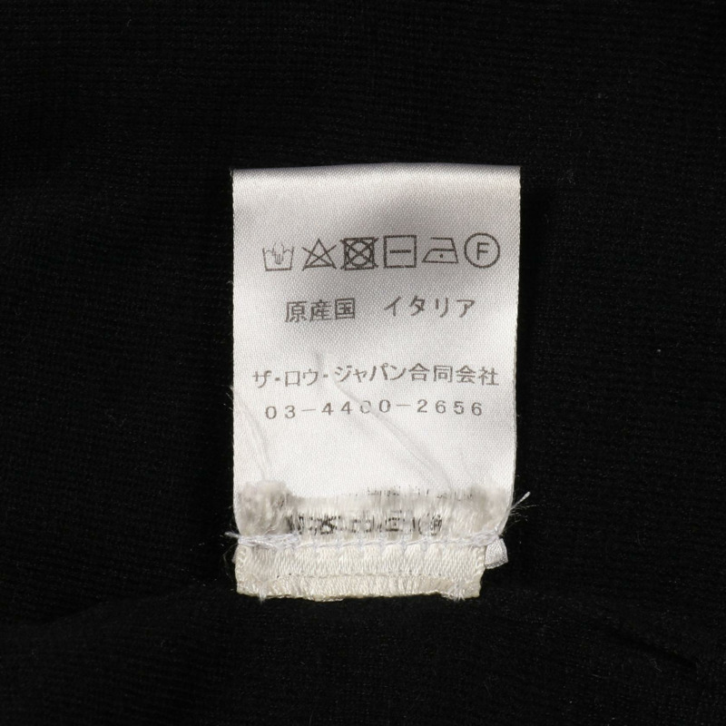 THE ROW 羊絨真絲混紡黑色開襟衫 5669-F457 #XS 二手女款-3