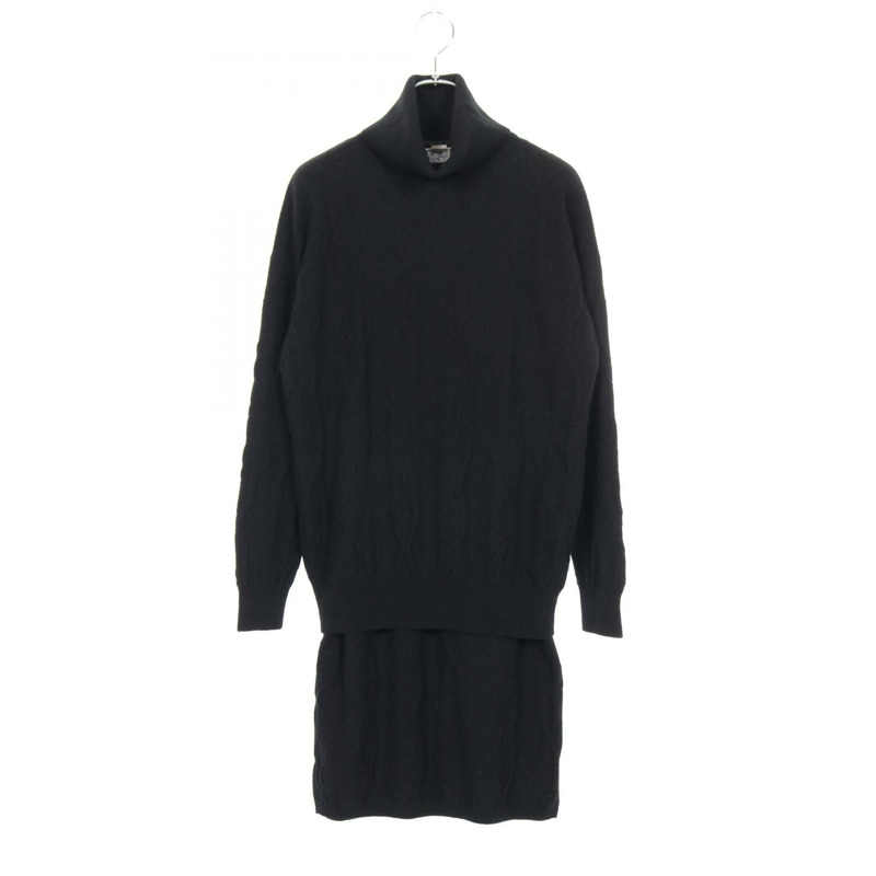 愛馬仕黑色羊絨套裝 #34 二手女款-0