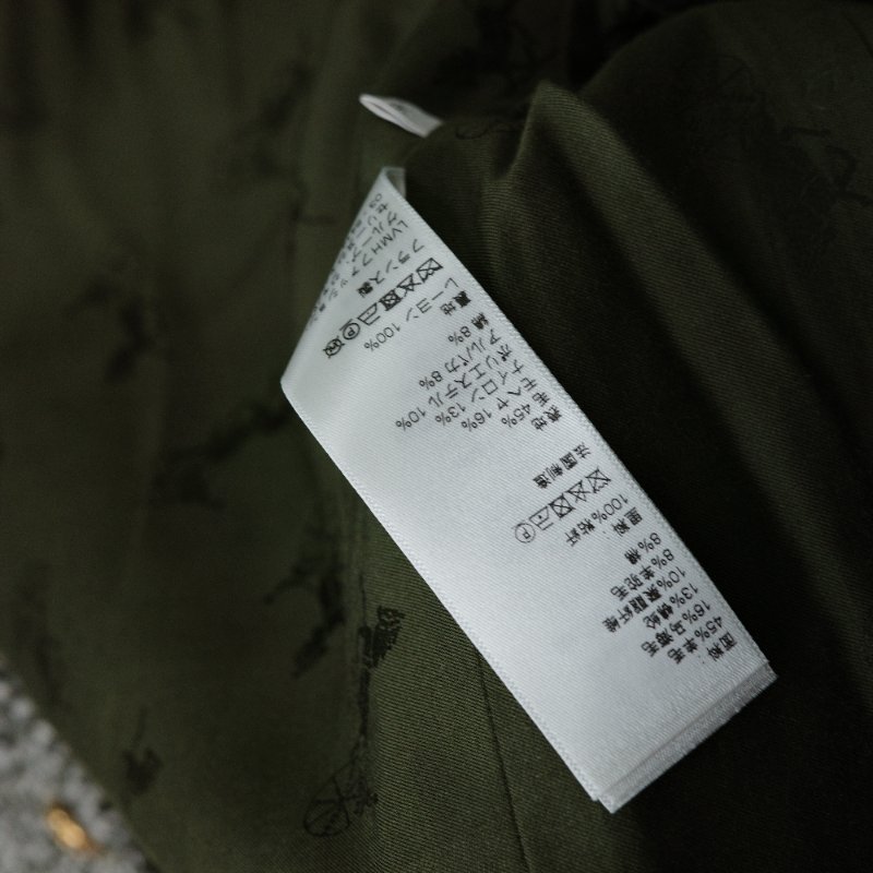 Celine思琳Chasseur tweed獵裝外套36碼 金扣針織 夾層布料外套-11