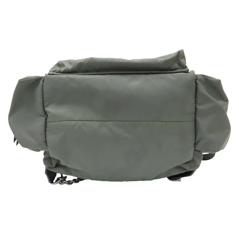 綠色尼龍 牛皮 後背包【BURBERRY 巴寶莉】 4059487-3