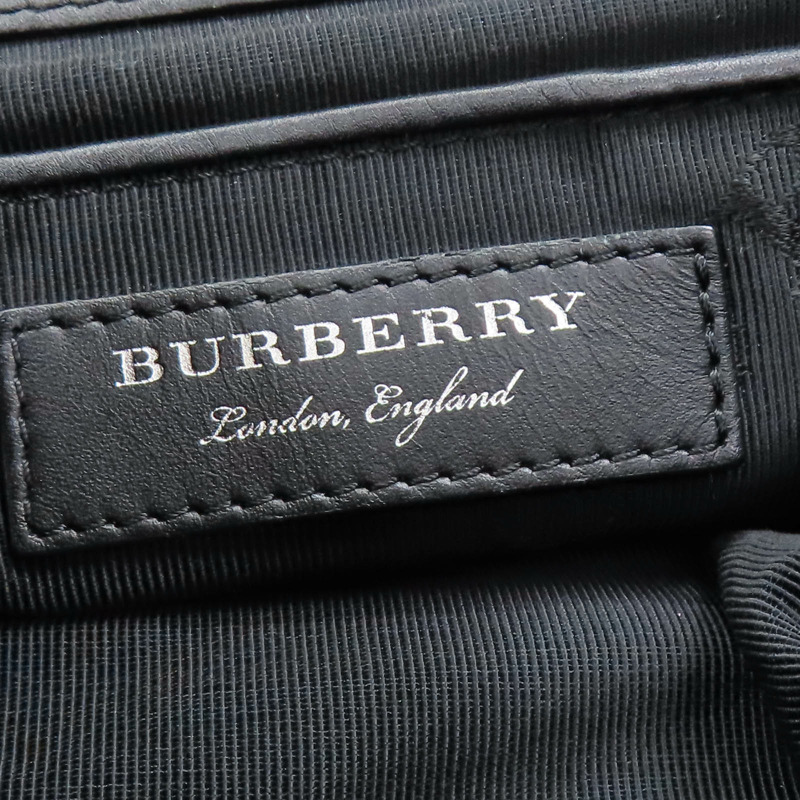 綠色尼龍 牛皮 後背包【BURBERRY 巴寶莉】 4059487-8
