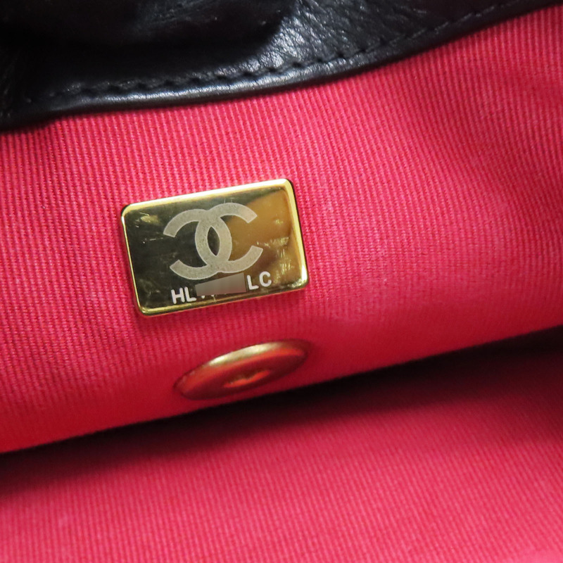 黑色牛皮 粗鍊帶 肩背包 金扣【CHANEL 香奈兒】 AS2831-8