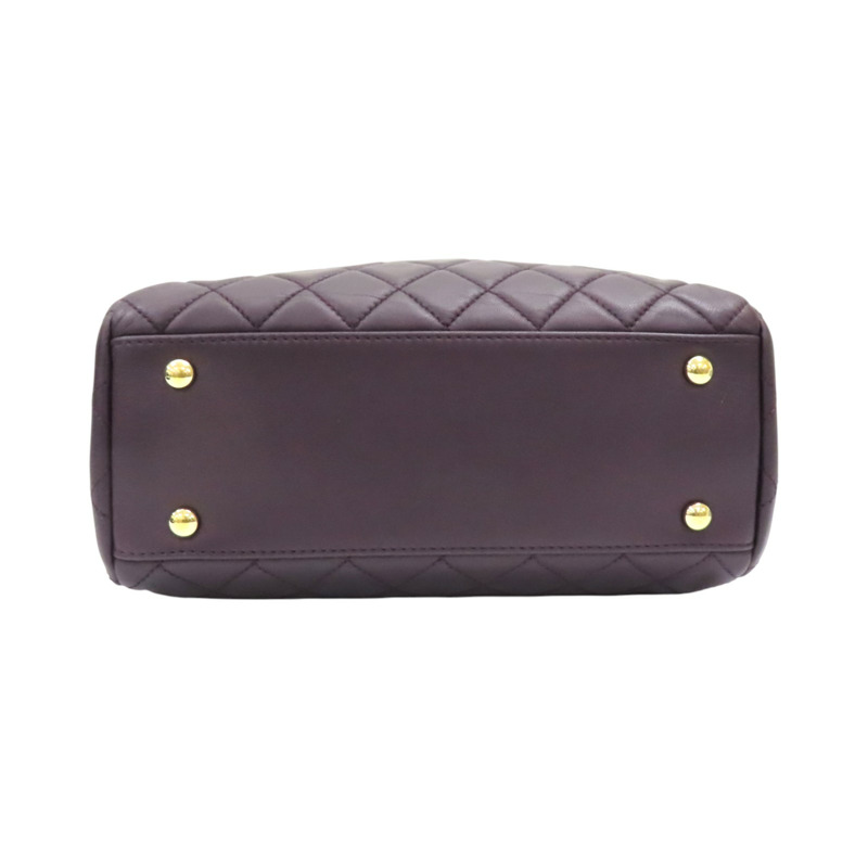 紫色羊皮 肩背包 金扣【CHANEL 香奈兒】 A98741-3