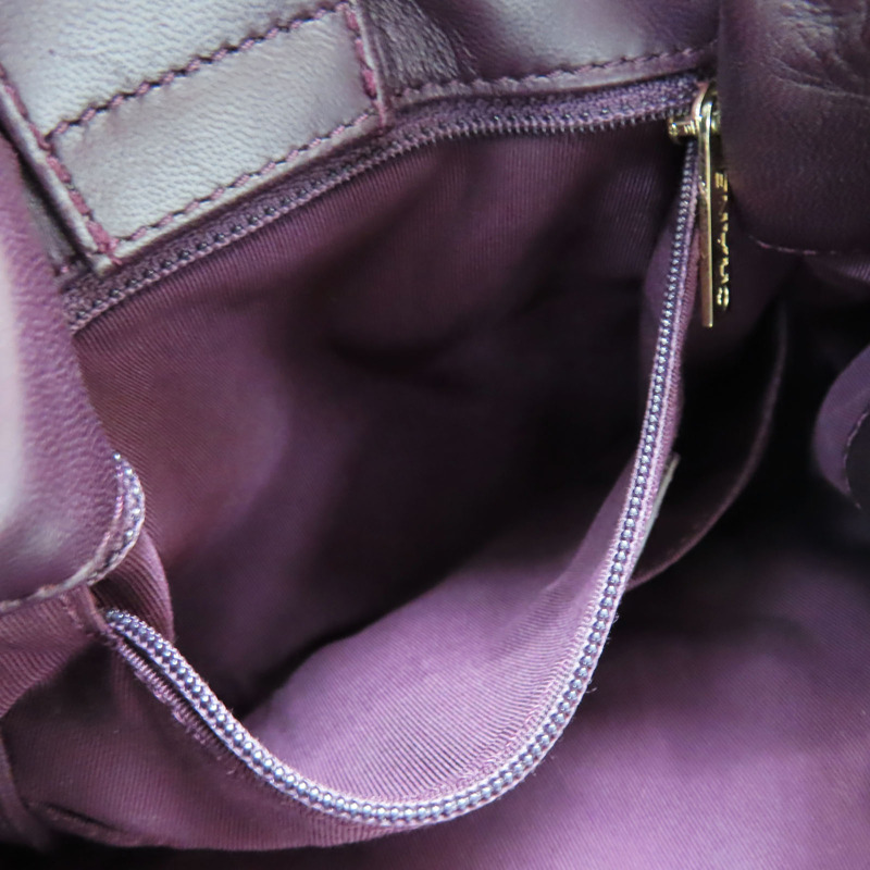 紫色羊皮 肩背包 金扣【CHANEL 香奈兒】 A98741-6