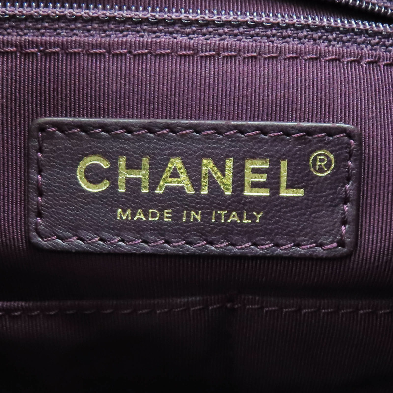 紫色羊皮 肩背包 金扣【CHANEL 香奈兒】 A98741-10