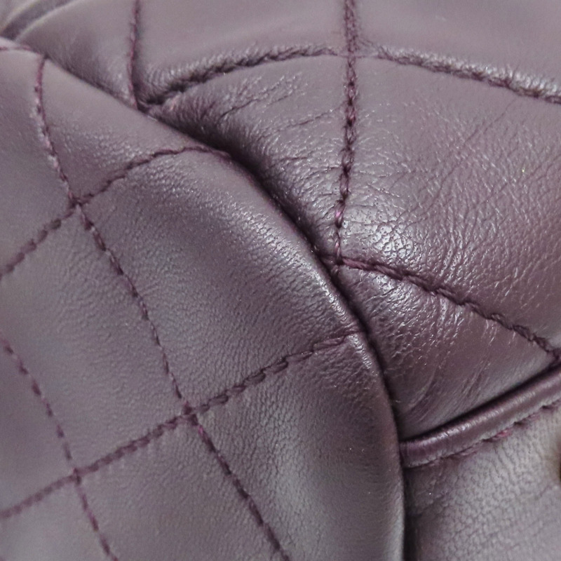 紫色羊皮 肩背包 金扣【CHANEL 香奈兒】 A98741-14