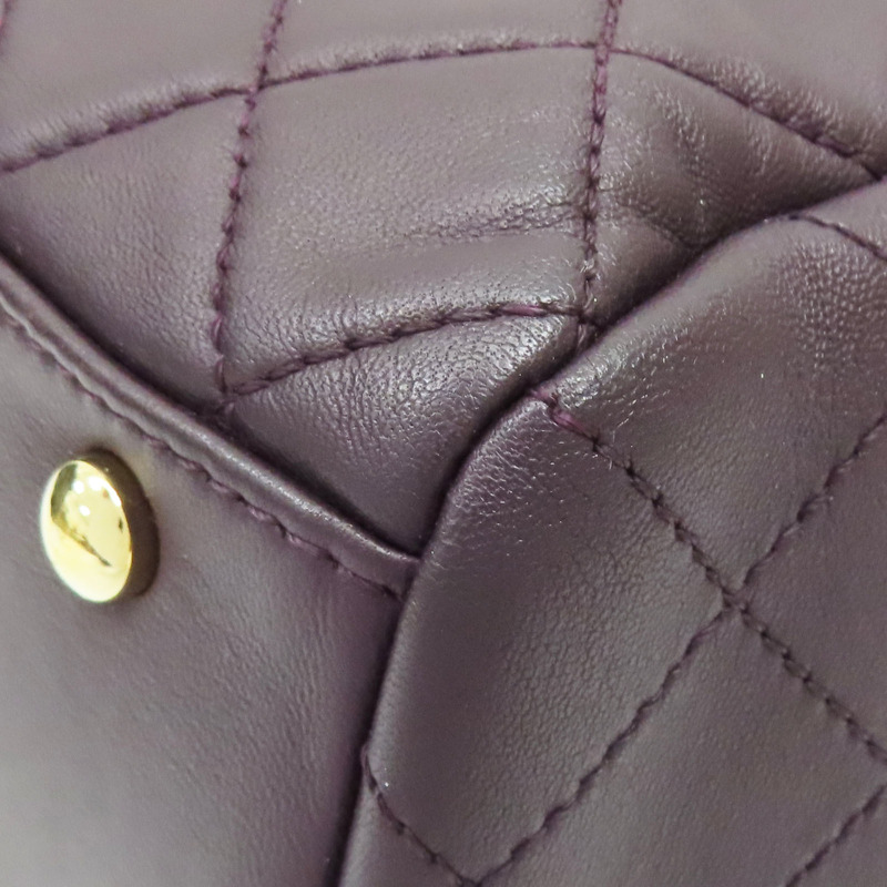 紫色羊皮 肩背包 金扣【CHANEL 香奈兒】 A98741-17