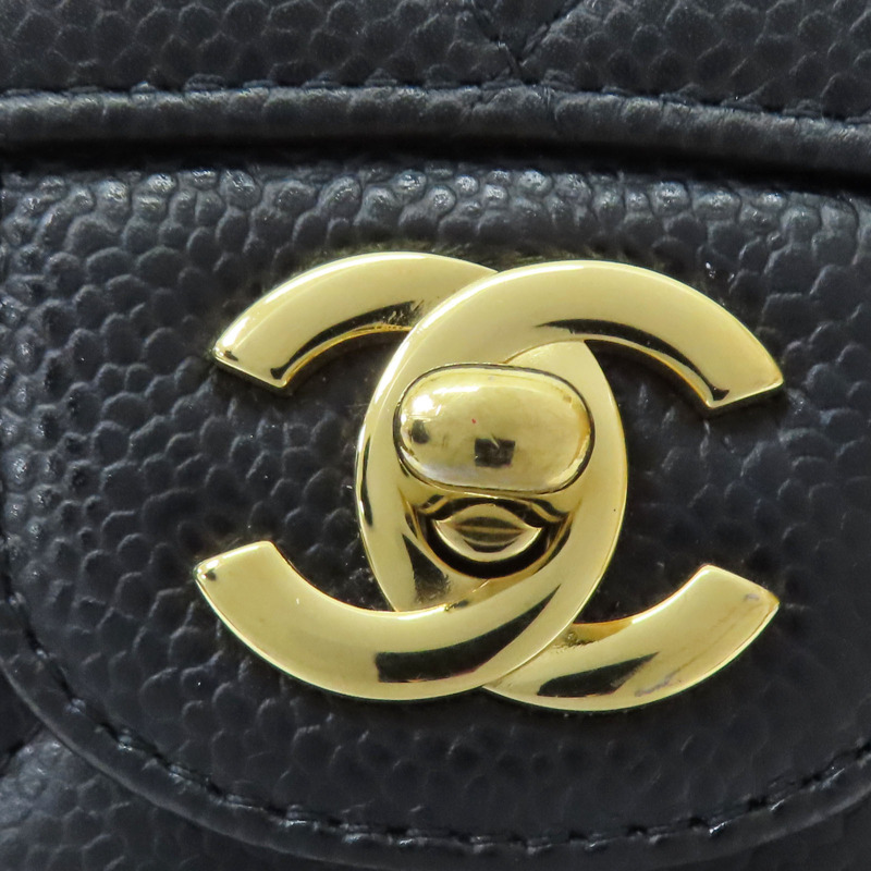 黑色 荔枝紋牛皮 COCO 23 鍊帶肩背包 金扣【CHANEL 香奈兒】 A01113-7