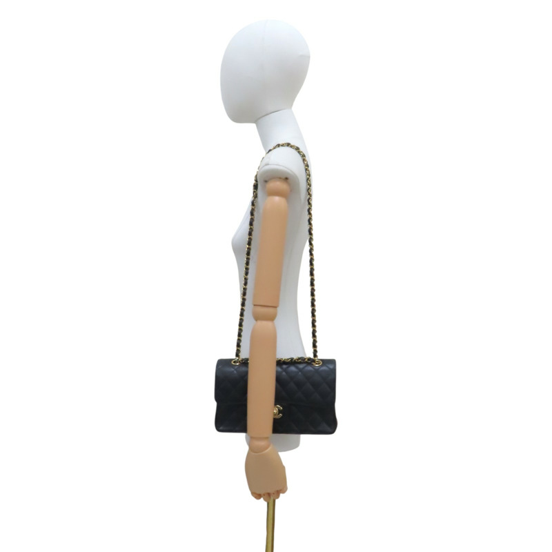 黑色 荔枝紋牛皮 COCO 23 鍊帶肩背包 金扣【CHANEL 香奈兒】 A01113-11