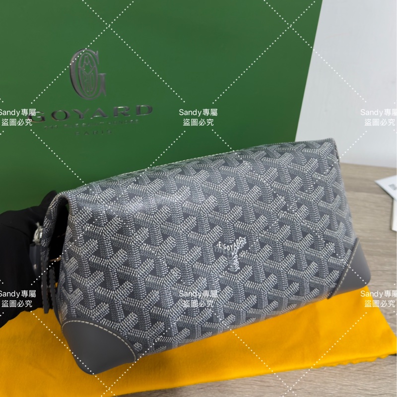 Goyard 洗漱包 化妝包 灰色 (可自行改造手提、斜背包)-12
