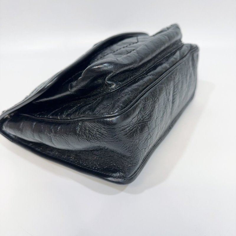 YSL黑揉製牛皮NIKI中號側背包498894-8