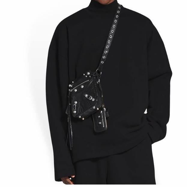 Balenciaga 男士 LE CAGOLE 可拆卸拉鍊小袋斜挎包均碼碼常規、16cm*5cm*19.8cm-7
