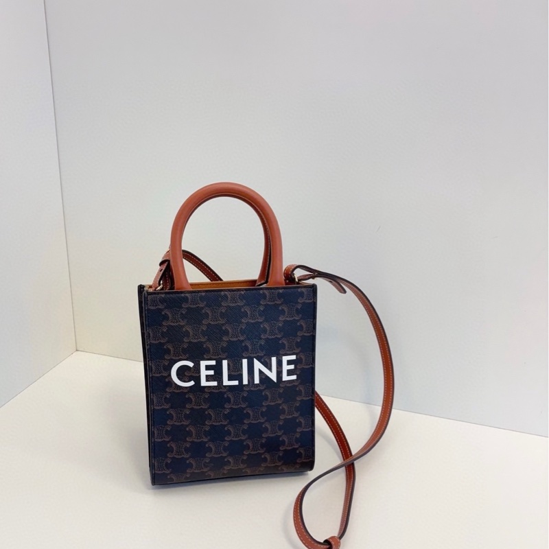 閒置Celine 賽琳 mini tote凱旋門老花琴譜包-0