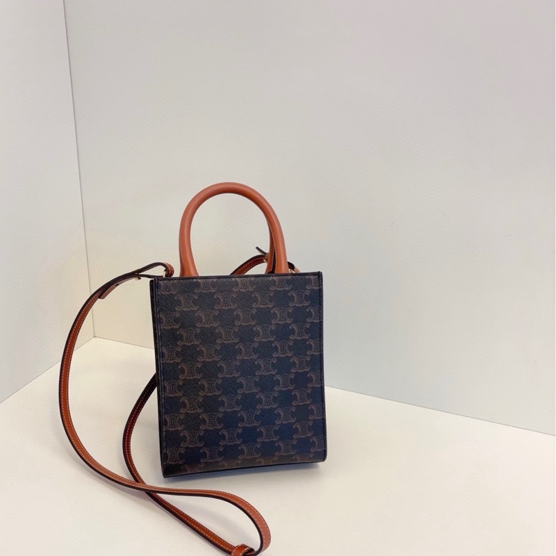 閒置Celine 賽琳 mini tote凱旋門老花琴譜包-1