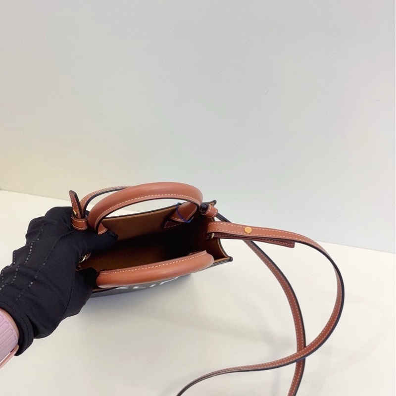 閒置Celine 賽琳 mini tote凱旋門老花琴譜包-5