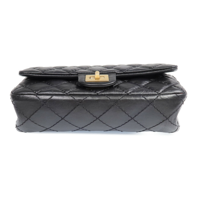 CHANEL 牛皮皮革2.55 Belt Bag金扣鏈帶肩背袋-3