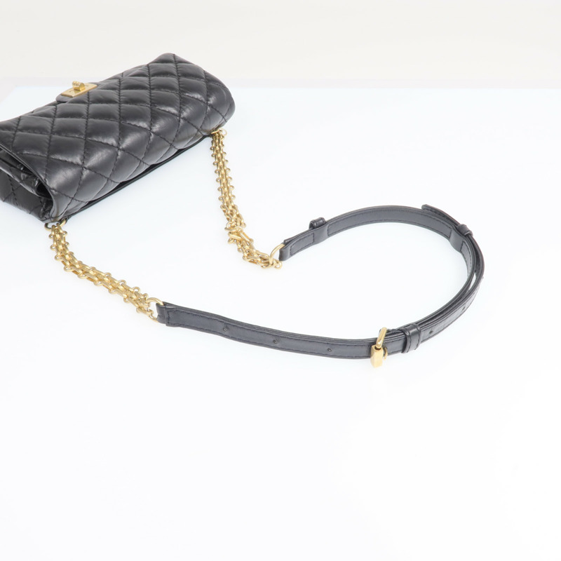 CHANEL 牛皮皮革2.55 Belt Bag金扣鏈帶肩背袋-4