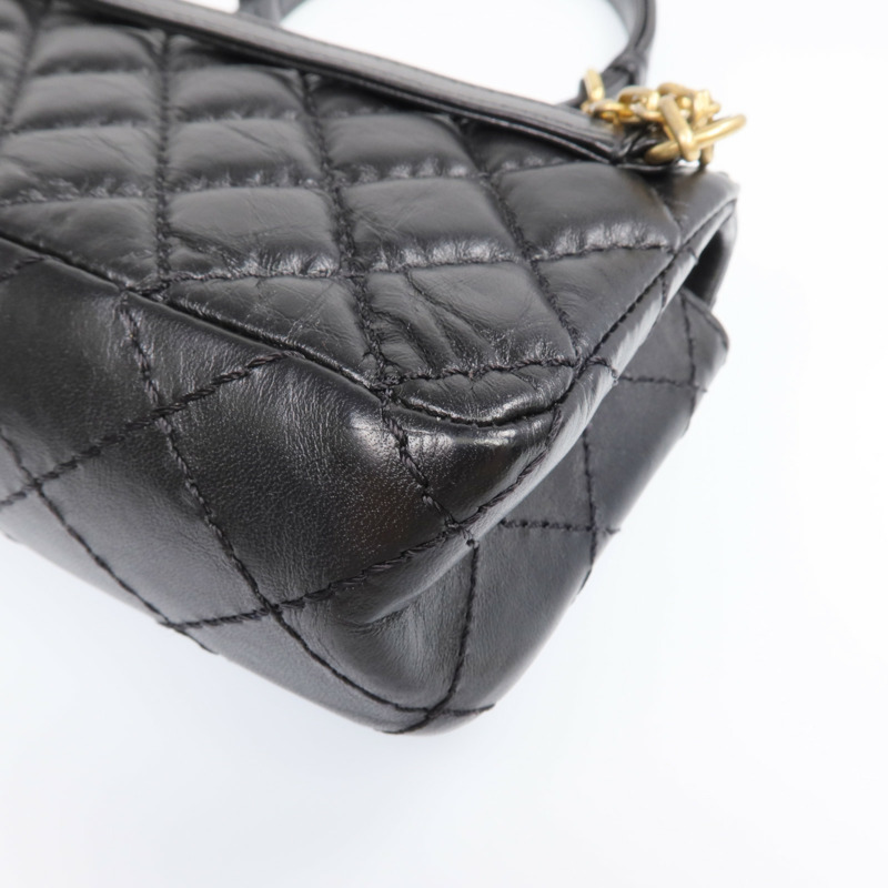 CHANEL 牛皮皮革2.55 Belt Bag金扣鏈帶肩背袋-7