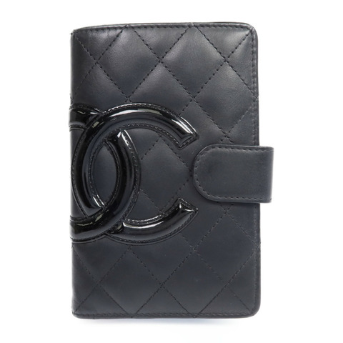 CHANEL 牛皮皮革Cambon Wallet銀扣長錢包