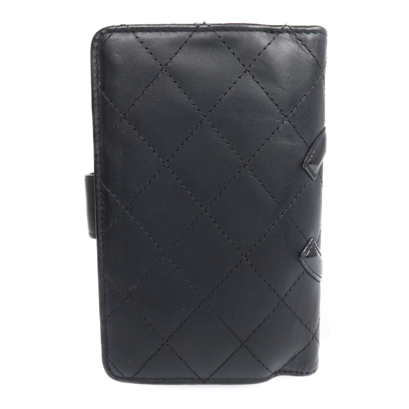 CHANEL 牛皮皮革Cambon Wallet銀扣長錢包-2