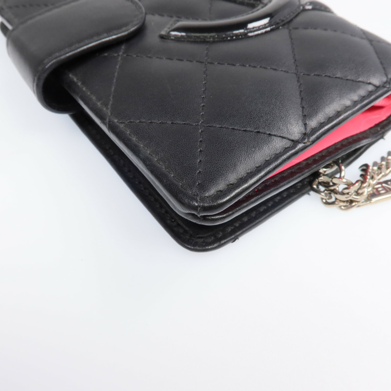 CHANEL 牛皮皮革Cambon Wallet銀扣長錢包-8