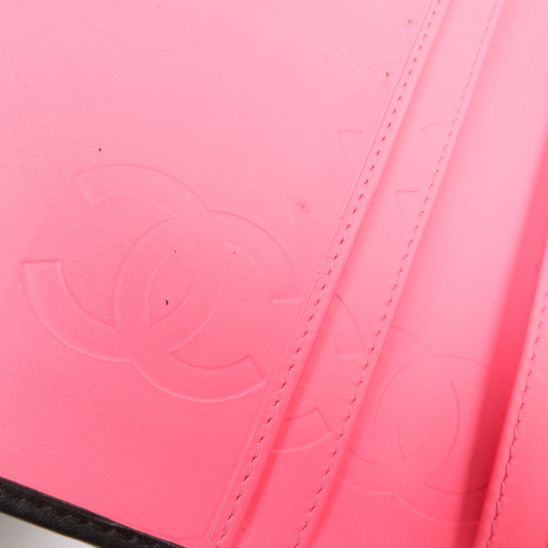 CHANEL 牛皮皮革Cambon Wallet銀扣長錢包-15