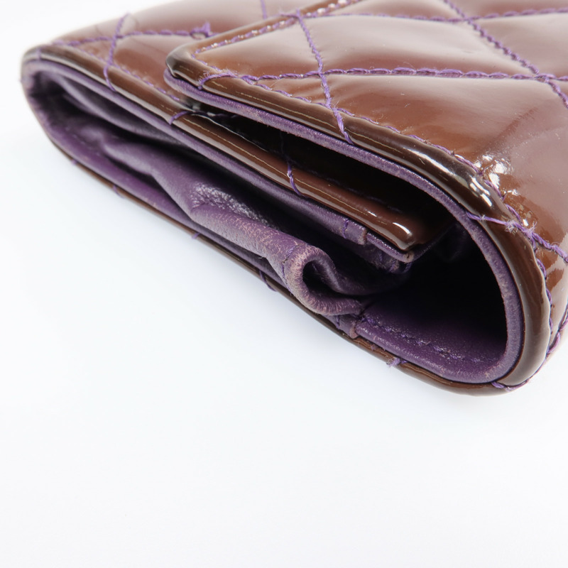 CHANEL 漆皮皮革Long Wallet銀扣長錢包-19