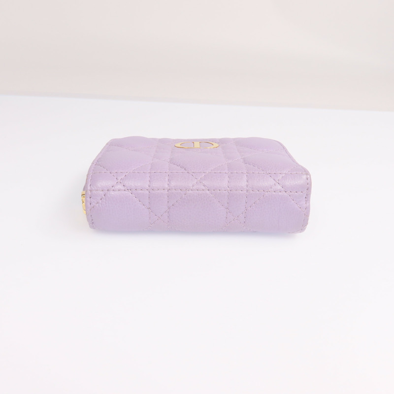 Dior 羊皮皮革Caro Scarlet Wallet金扣錢包-5