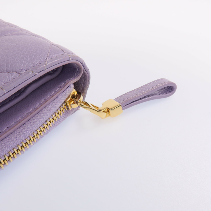 Dior 羊皮皮革Caro Scarlet Wallet金扣錢包-11