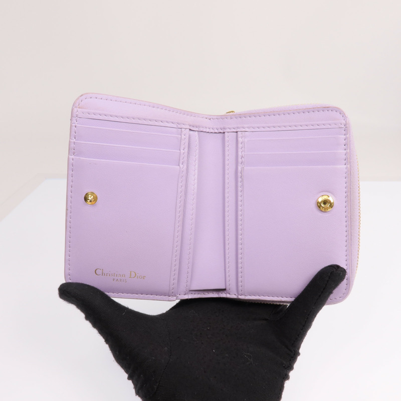 Dior 羊皮皮革Caro Scarlet Wallet金扣錢包-12