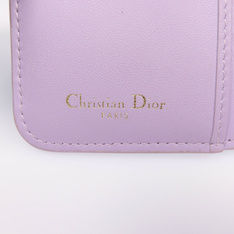 Dior 羊皮皮革Caro Scarlet Wallet金扣錢包-13